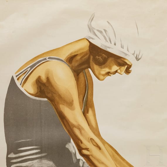 Alfred Koch & Richard Knab - drei seltene Plakate "Fleischmanns-Strand und Sportbad" in drei Druckschritten, 1930