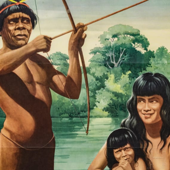 Willi Engelhardt - drei Filmplakate f&uuml;r "Himmel &uuml;ber den S&uuml;mpfen", "J&auml;gerblut" und "Nackter Amazonas", 1950er Jahre