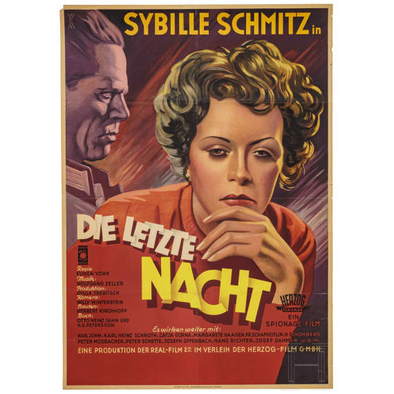 Willi Engelhardt - drei Filmplakate "Heimweh nach Deutschland", "Die letzte Nacht" und "Himmel &uuml;ber den S&uuml;mpfen", 1950er
