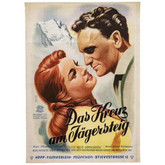 Willi Engelhardt - drei Filmplakate zu "Der Fischer vom Heiligensee", "Das Kreuz am J&auml;gersteig" und "Das Erbe vom Pruggerhof", 1950er