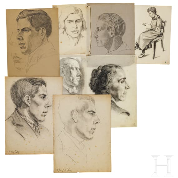 Willi Engelhardt - 20 Portrait- und Figurenzeichnungen, 1920er Jahre