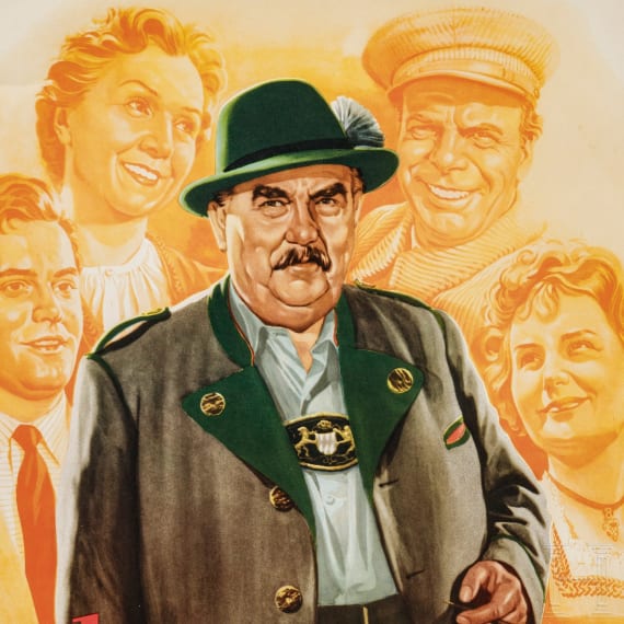 Willi Engelhardt - drei Filmplakate f&uuml;r "Das Schweigen im Walde", "Wenn ich einmal der Herrgott w&auml;re" und "Oh, diese lieben Verwandten", 1950er Jahre