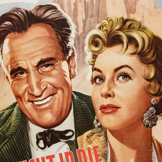 Willi Engelhardt - drei Filmplakate "Das Forsthaus in Tirol", "Flucht in die Dolomiten" mit Luis Trenker und "Oh, diese lieben Verwandten", 1950er Jahre