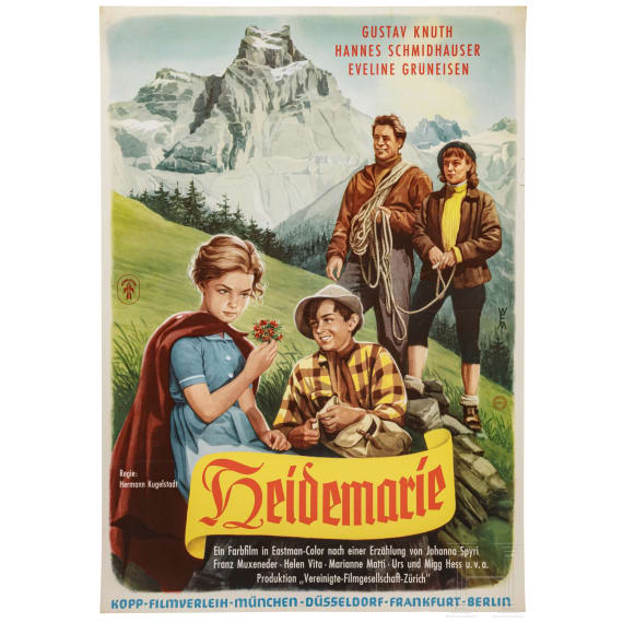 Willi Engelhardt - drei Filmplakate f&uuml;r "Peter der Riese", "Es war einmal ein K&ouml;nig" und "Heidemarie", 1950er Jahre