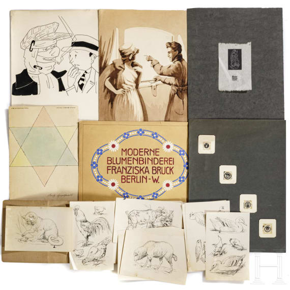 Willi Engelhardt - ca. 50 grafische Anwendungs&uuml;bungen aus der Studienzeit, 1920er Jahre