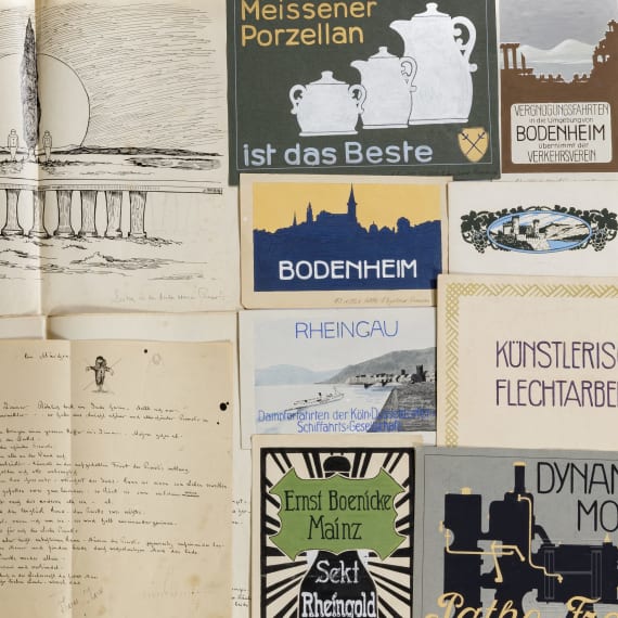Willi Engelhardt - ca. 50 grafische Anwendungs&uuml;bungen aus der Studienzeit, 1920er Jahre