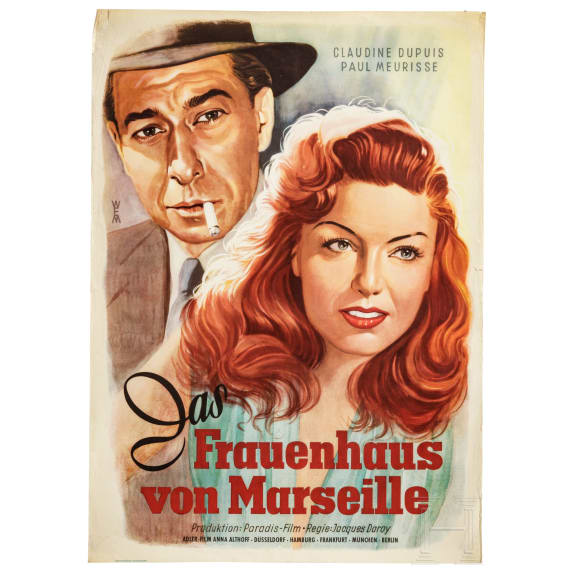 Willi Engelhardt - drei Filmplakate zu "Die Freunde meiner Frau", "Frauen sind f&uuml;r die Liebe da" und "Das Frauenhaus von Marseille", 1950er Jahre