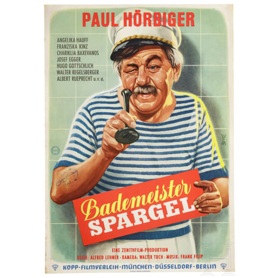 Willi Engelhardt - drei Filmplakate zu "Bademeister Spargel", "Oh diese lieben Verwandten" und "Die gro&szlig;e Schuld", 1950er Jahre