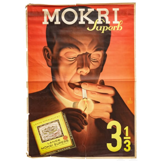 Willi Engelhardt - drei Plakate zu "Mokri Superb Zigaretten - Lande Dresden", "F&uuml;rst Seppl im Grandhotel" und "Kiki", 1930er Jahre
