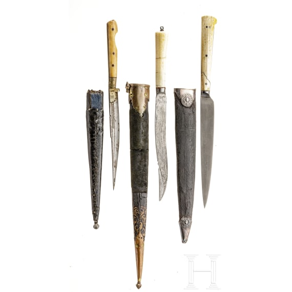 Three Ottoman knives, 19th century