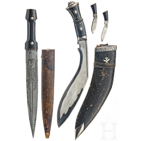 A Caucasian and Indish kinjal and a khukri, 19th/20th century