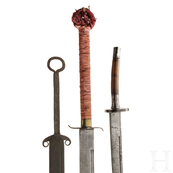 Three Chinese swords, circa 1900