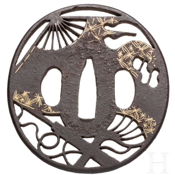 A Japanese tsuba, circa 1780