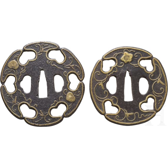 Two Japanese tsubas, circa 1650