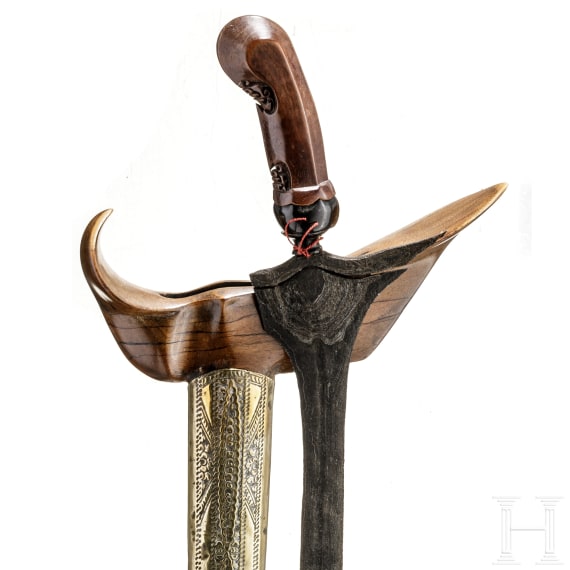 A Javanese kris, Yogyakarta, blade from the 18th century, hilt and scabbard later