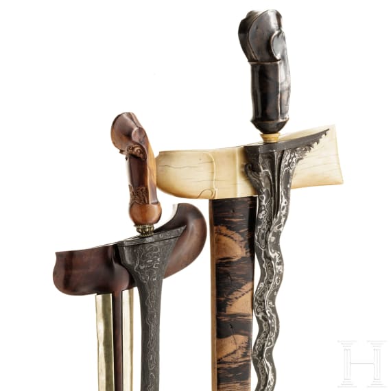 Two Indonesian kerises, 20th century