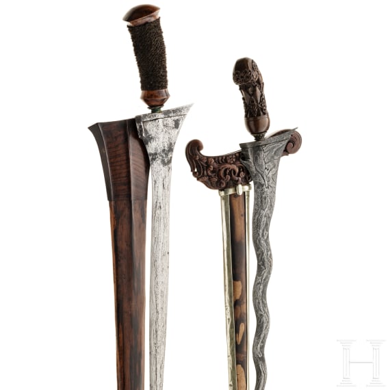 Two Indonesian kerises, 19th/20th century