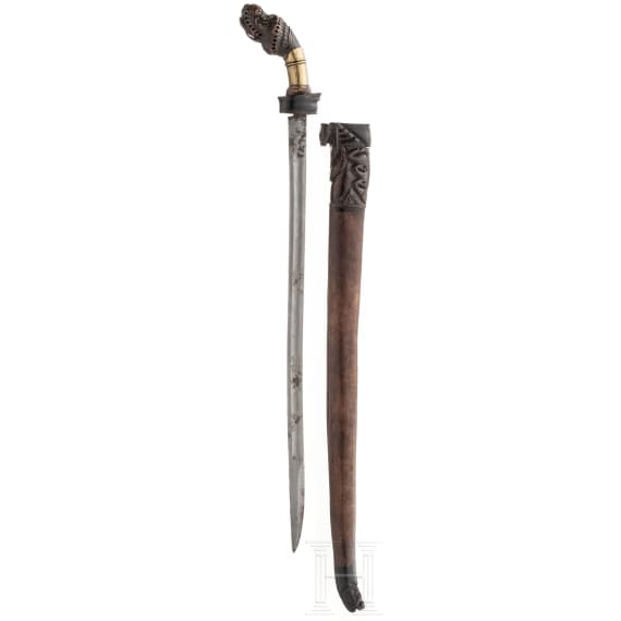 A Malayan golok, 19th century