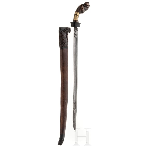 A Malayan golok, 19th century