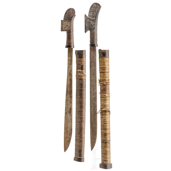 Two Malaysian Klewang, circa 1900
