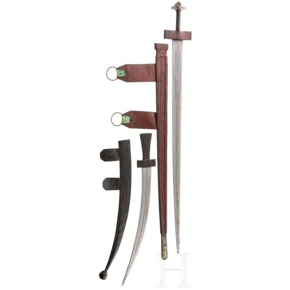 Zwei Schwerter der Tuareg, Nordafrika, 1. Hälfte 20. Jhdt.