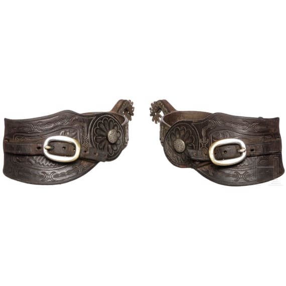 A pair of American/Mexican spurs, 20th century