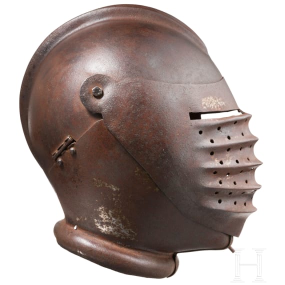 A Maximilian closed helmet, collector's replica in the 16th century style