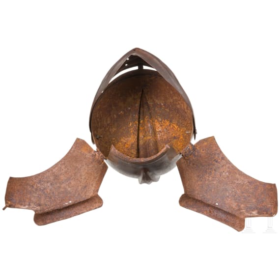 Geschlossener Maximilianischer Helm, Sammleranfertigung im Stil des 16. Jhdts.