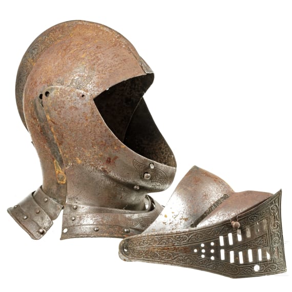 A German closed helmet, victorian collectors replica
