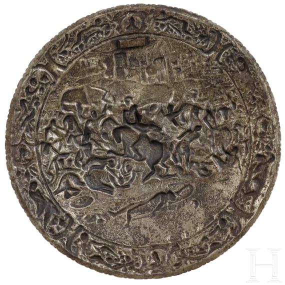 An iron round shield, historicism, circa 1880