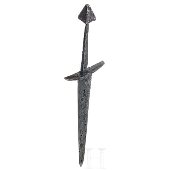 Dolch mit Dreikantklinge, deutsch/burgundisch, 14. Jhdt.