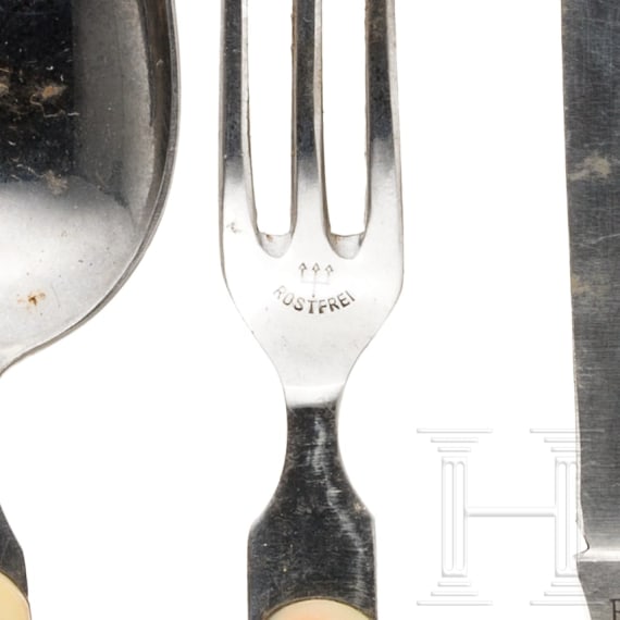 Two travel cutlery sets, German and Japanese, 19th/20th century