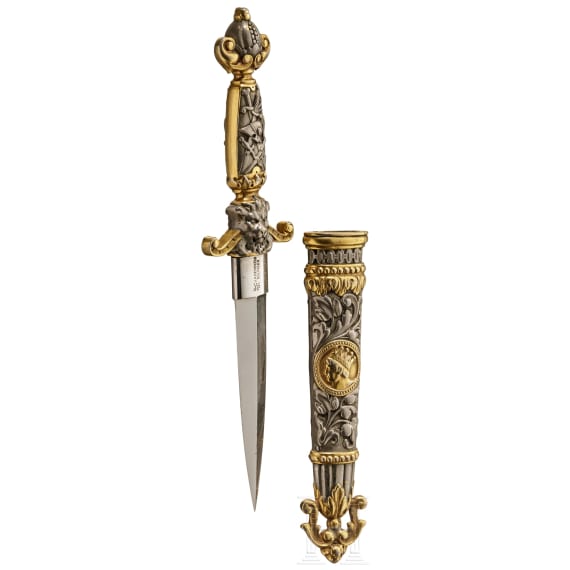 An German ornamental dagger with scabbard, early 20th century
