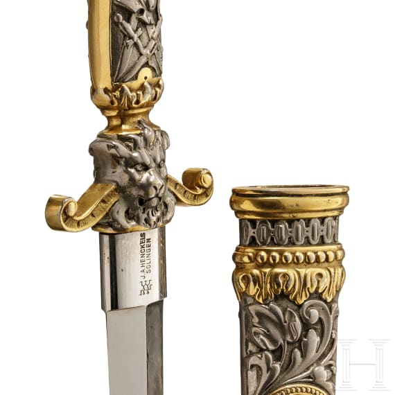 An German ornamental dagger with scabbard, early 20th century