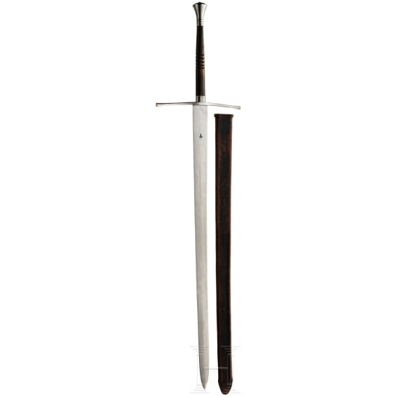 A hand-and-a-half sword, collector's replica in the style of the 15th century
