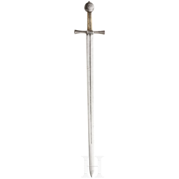 A knightly sword, collector's replica in the style of the 15th century