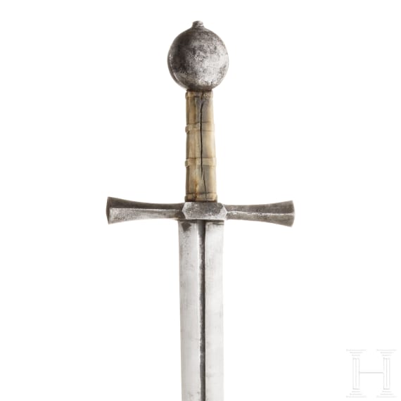 A knightly sword, collector's replica in the style of the 15th century