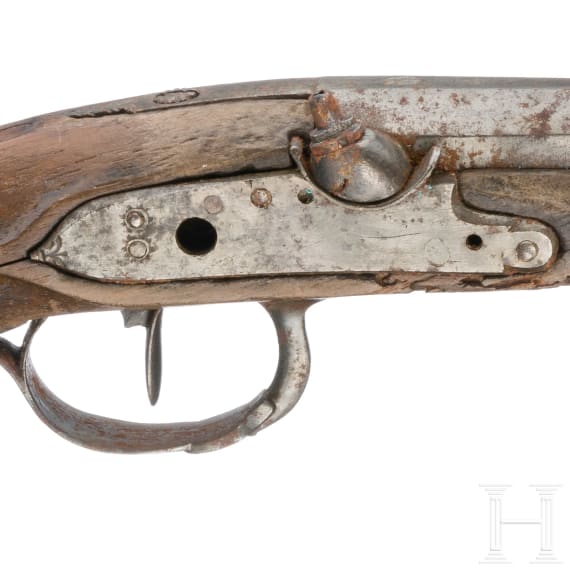 Vier Perkussionspistolen und ein osmanisches Holster, 19. Jhdt.