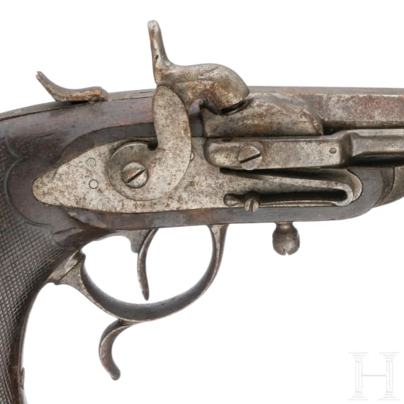Vier Perkussionspistolen und ein osmanisches Holster, 19. Jhdt.