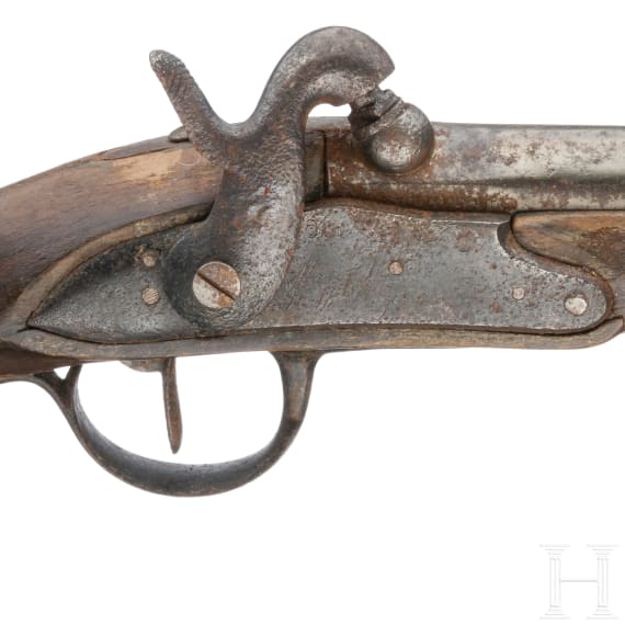 Vier Perkussionspistolen und ein osmanisches Holster, 19. Jhdt.