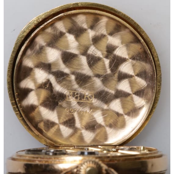 Kleine Jugendstil-Taschenuhr mit Emaille, Paris, um 1900
