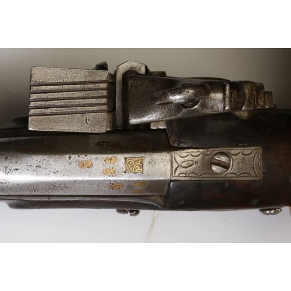 Milit&auml;rische Miquelet Steinschlosspistole, Coma in Ripoll, um 1690
