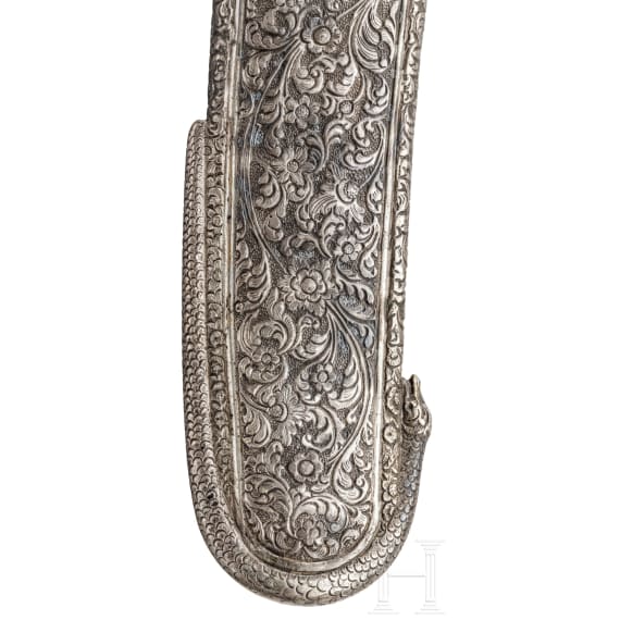 Shamshir mit Silberscheide, balkantürkisch, um 1800