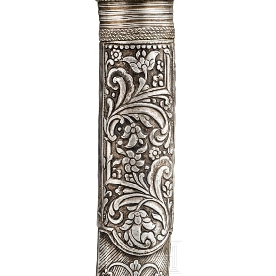 Silbereingelegter Yatagan, osmanisch, datiert 1779