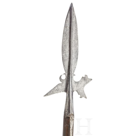Geätzte jagdliche Helmbarte, süddeutsch, um 1580
