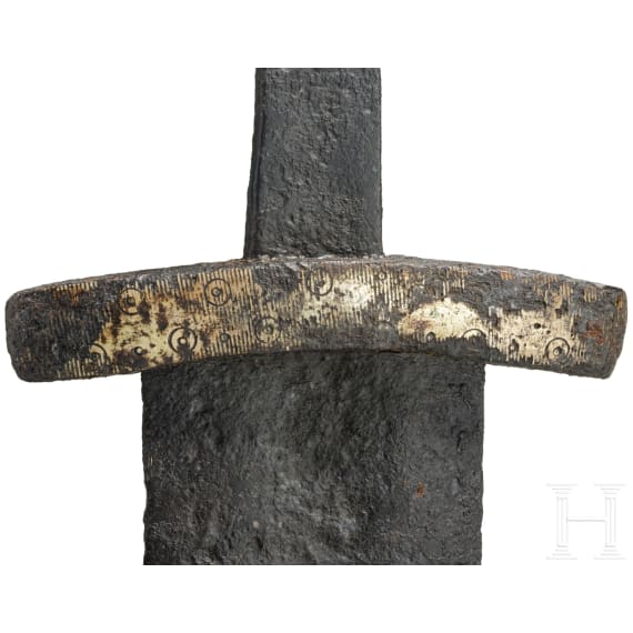 A Scandinavian Viking sword with "INGELRII" blade, 10th century