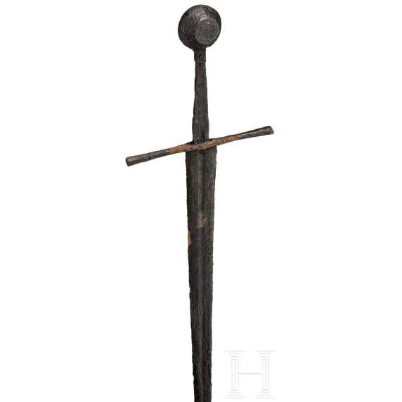 A German medieval hand-and-a-half sword, circa 1350