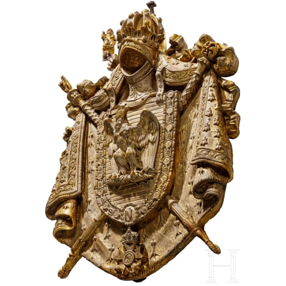 A large coat of arms of Emperor Napoleon I, 19th century