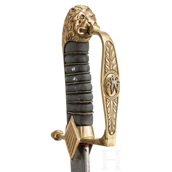 A Dutch officer's lion head sabre, circa 1900