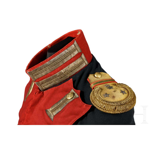 An extremely rare Russian uniform M 1827 of an officer of the Company of the Palace Grenadiers, 1st half of the 19th century